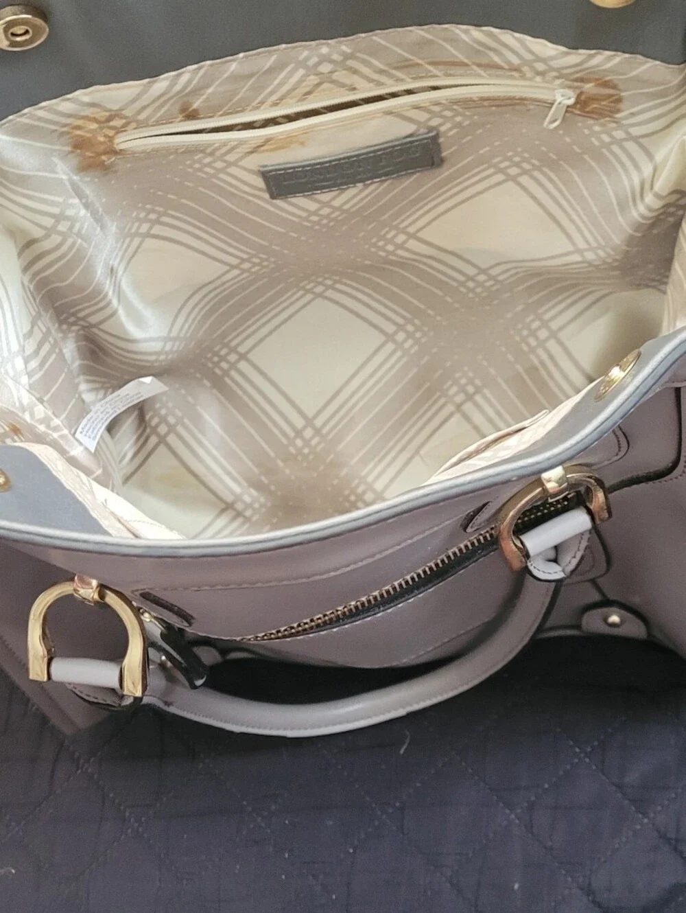 London Fog Kingsbridge Gray Tote